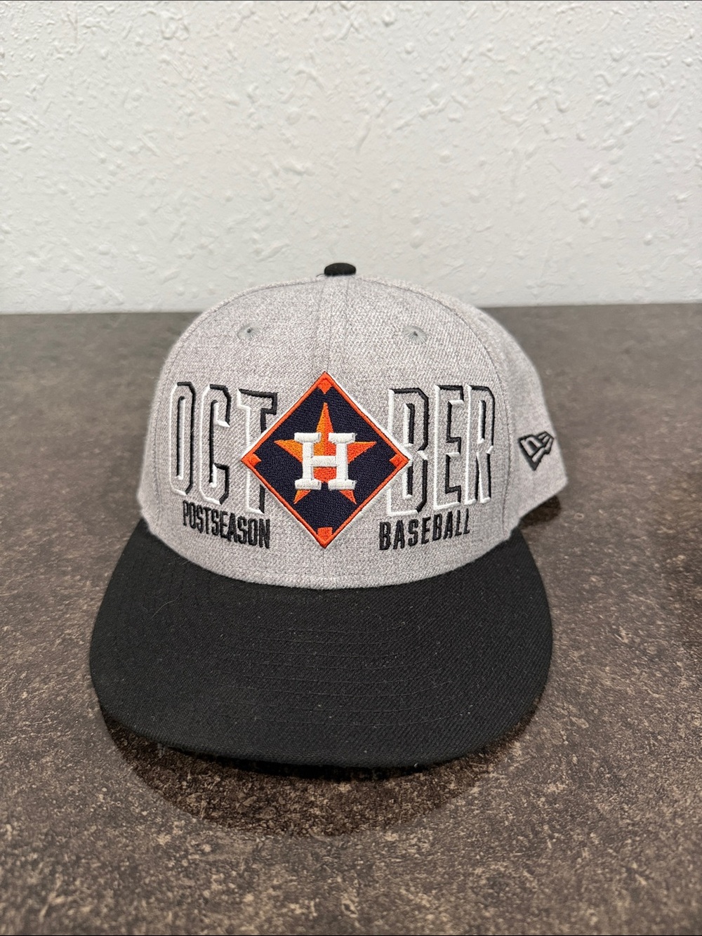 New Era Houston‎ Astros Postseason October SnapBack Baseball Cap - Gray & Black